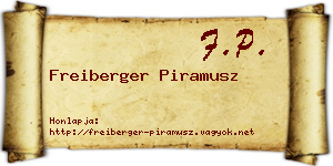Freiberger Piramusz névjegykártya